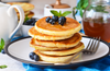 pancakes with blueberries on top.